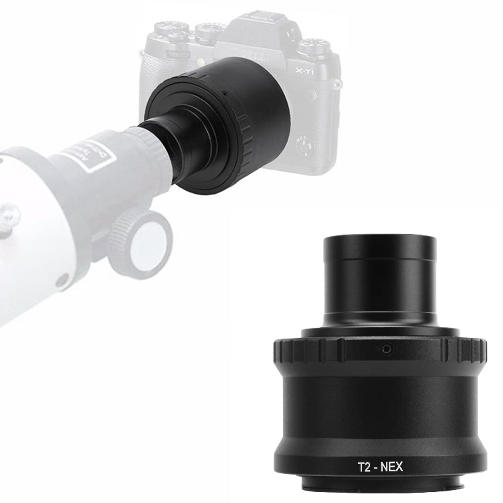 Telescope Adapter Ring, Professional T-Ring for E Mount Camera to 1.25Inch Astronomical Telescope Camera Lens Adapter Ring
