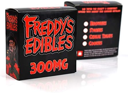 EMPTY Freddy's Edibles Display Boxes Packaging for Stores 3 x 3" by Shatter Labels & Mama Ganja EB-024 (50)