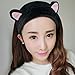 Sanwood Cute Womens Girls Cat Ears Headband Beauty Hair Band (Black)