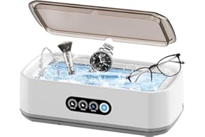 KE MOXIEY Ultrasonic Jewelry Cleaner, Upgraded 49KHz Ultrasonic Cleaner Machine with 304 Stainless Steel for Jewelry,22oz,Eyeglasses, Rings, Watch Strap