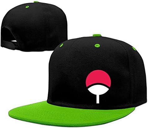 Unisex LunaCp Anime Narut Uchiha Symbol Hip-Pop Hats KellyGreen One Size