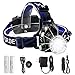 GRDE Headlamp, Rechargeable Led Headlamp Headlight Flashlight 3 Modes with Adjustable Thick Head Strap for Camping Hiking Fishing BBQ Repairing Night Walking Morning Running(Purple)
