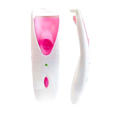 1pc elektrische Wimpernzange Schönheit Professionelle erhitzter Wimper-Lockenwickler mit Silikon Refill Pad Curling-Tool für Frauen Long Lasting Natürlich Wimpern (Pink)