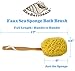 Bath & Shower Body Brush, Long Handled, Faux Sea Sponge Back Scrubber
