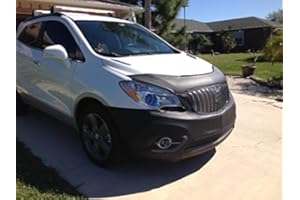 Lebra 2 Piece Front End Cover Black - Car Mask Bra - Fits - Buick Encore Without Park Assistant 2013-2016