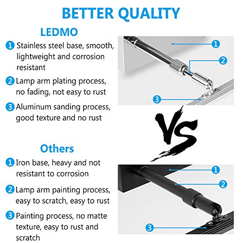 LEDMO Modern LED Bathroom Vanity Lights Retractable Cool White 6000K