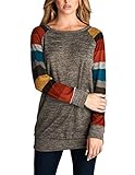 Women's Cotton Long Sleeve Tunic Tops Casual Pullover Sweatshirt by Hisweet