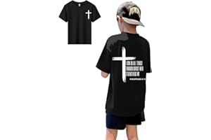 KEEVICI Boys Christian Graphic Tees God Jesus Shirts for Kids Cross Faith Bible Verse Inspirational Religious Cotton T Shirt