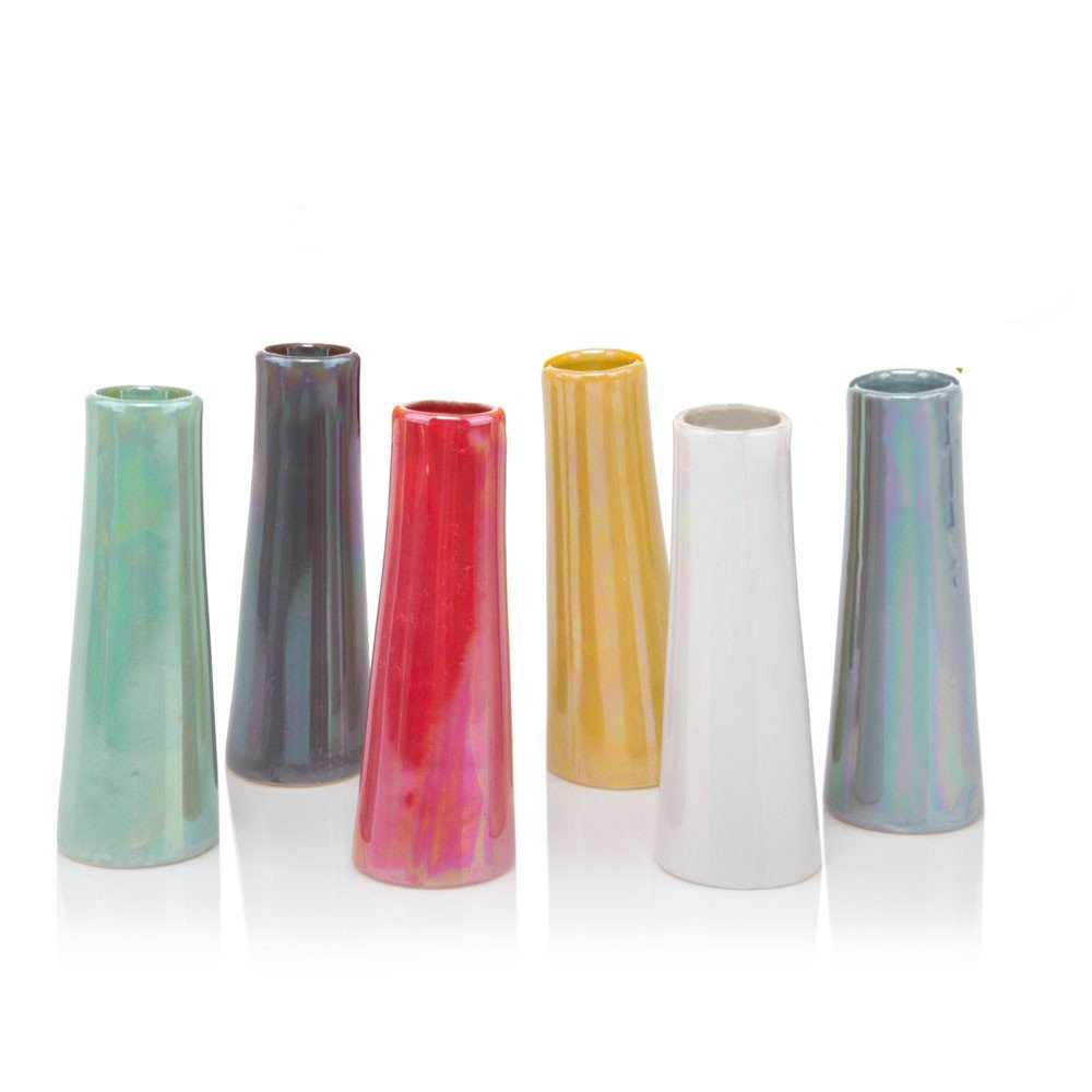 Chive Galaxy Small Cylinder Ceramic Bud Flower Vase Unique