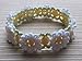 Crochet Pattern Yellow Headband with White Daisies