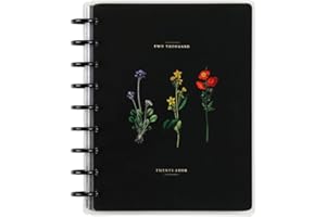 THE HAPPY PLANNER Happy Planner Disc-Bound 12-Month Planner, January 2024–December 2024 Daily, Weekly, Monthly Planner, Classic Size, Vertical Layout, Deep Botanicals Theme, 7 Inches by 9 3/4 Inches