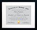 11x14 Black Certificate Document Frame Mat to 8.5x11 - Wide Molding - Includes Attached Hanging Hardware and Desktop Easel - Display Certificates, Documents, Diploma, an 11 x 14 or 8.5 x 11 Inch Photo
