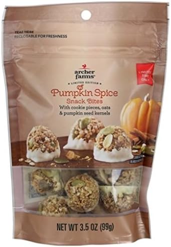 Archer Farms Pumpkin Spice Snack Bites with Cookie Pieces, Oats & Pumpkin Seed Kernels 3.5oz, pack of 1