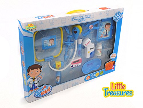Little Treasures Medical Center Dr Set Kit with Real Working Accessories - Doctors Check-up Playing Set - Preschoolers Will Love to Play Doctor or Nurse with This Handy Medical kit