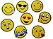 8 pcs Emoji Patches Embroidered Iron on Badge Applique for Clothes Stickers (Emoji 8)