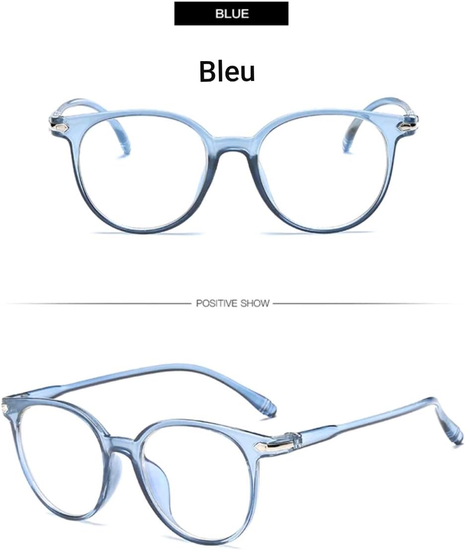 Yooske Retro Round Anti-Fatigue Anti-Light Blue Glasses for PC Computer Gaming PS3 PS4 Xbox blue sky blue