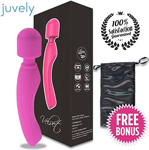 Velvet Magic Wand Massager - Dual Tips Therapeutic Massager with 10 Patterns Mode - Extra Bonus Sleeve - Pink