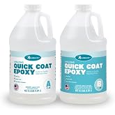 Alumilite Amazing Quick Coat Epoxy 1 Gal, Fast Curing, Crystal Clear Finish | High-Gloss Durable Finish &ndash; Works on Wood, Metal, Stone - Ideal for Resin Art, Tumblers, Home D&eacute;cor &amp; DIY Craft Projects