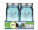 Ball Collection (4 Pack), Blue (R) Wide Mouth Canning Jars 4/pkg Elite Color Series, WM Quart