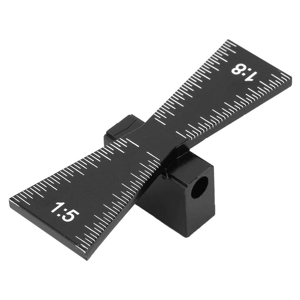 Walfront Aluminum Alloy Dovetail Marker, 1:5 1:8 Ratio, 8cm Length, Precision Woodworking Tool