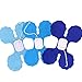 RUBFAC 6pcs Four-Leaf Clover Garland Party Blue and White Streamers Tissue Paper Hanging Flower Garland for Frozen Party Baby Shower Decoration