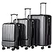 Coolife Luggage Expandable Suitcase 3 Piece Set with TSA Lock with Computer Pocket