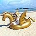 Geekper Inflatable Giant Golden Dragon Pool Floats, 104.3 x 49.2 x 78.8 inch Party Toys for Adults Kids, Outdoor Vacation Beach Loungers Lake Ride-ons River Raft