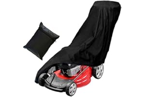 Heavy Duty Lawn Mower Cover - Waterproof Push Lawn Mower Covers Storage Tear-Resistant, UV Protection Universal Fit with Draw