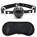 Yeoubi Open Breathable Pu Leather Paly Ball and Blindfold Eye Mask For Men Woman