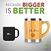 Stainless Steel & Bamboo Coffee Mug - Insulated Wooden Cup with Handle & Lid - Non-Spill On the Go - Keep Your Tea Hot Longer - Unique Gift for Men & Women - 13.5 oz / 400 ml