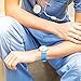 Speidel Original Scrub Watch™ Medical Professionals Students Men Women Unisex Easy Read Dial Military Time Red Second Hand Silicone Band Water Resistant-White