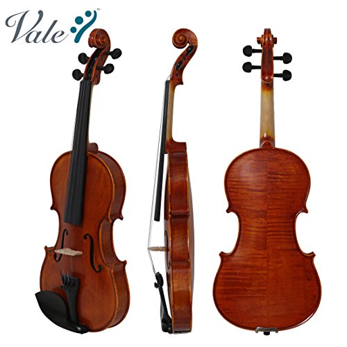 VALE 4/4 Full Size Violin with Case Handmade Flamed Maple Wood Violin Outfit