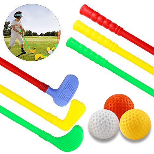 Twdrer Plastic Golfer Toy Toddler Golf Game Toy Set,Educational Golf Clubs Toys for Toddlers,Kids,Children