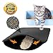 poppy pet Cat Litter Mat Litter Trapping Mat, Jumbo Kitty Litter Trapper Mat for Litter Box with Double Layer Urine Water Proof Scatter Control Easy Clean Large Size for Floor