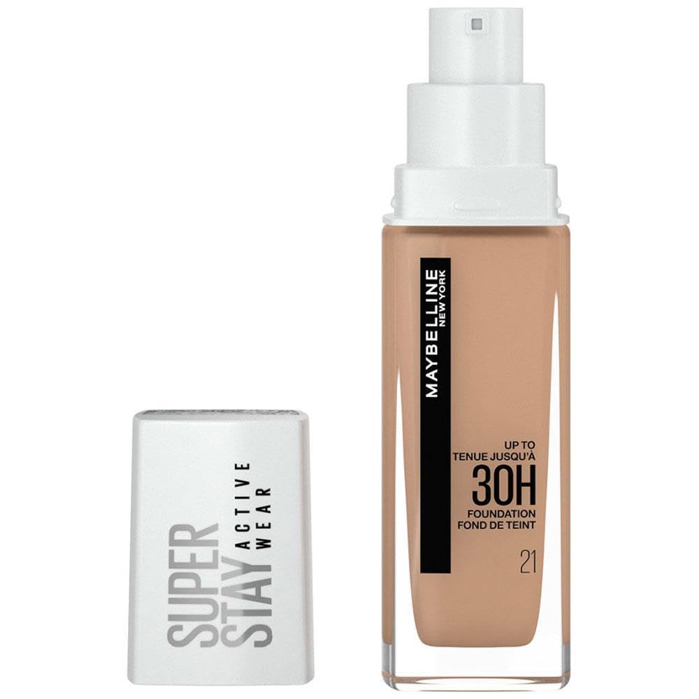 Maybelline New York Super Stay Active Wear, waterproof foundation with high coverage, long-lasting facial make-up, colour: No. 21 Nude Beige (Light), 1 x 30 ml — image 1