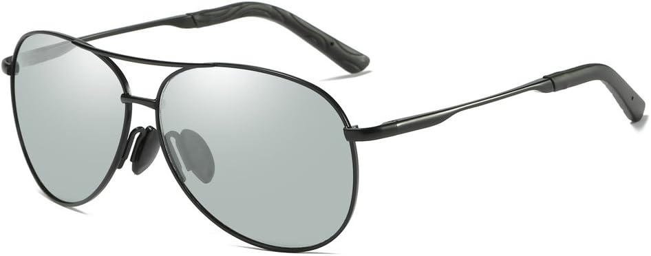 FSK Polarized Aviator Sunglasses Spring Hinge Metal Frame