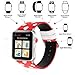 Sport Band for Apple Watch 38mm 42mm, iWatch Strap Replacement with Polka Dot Floral Print Leather Bracelet Wristband for Apple Watch Series 3，2，1, NIKE+, Hermes, Edition (Red white polka dot, 38mm)