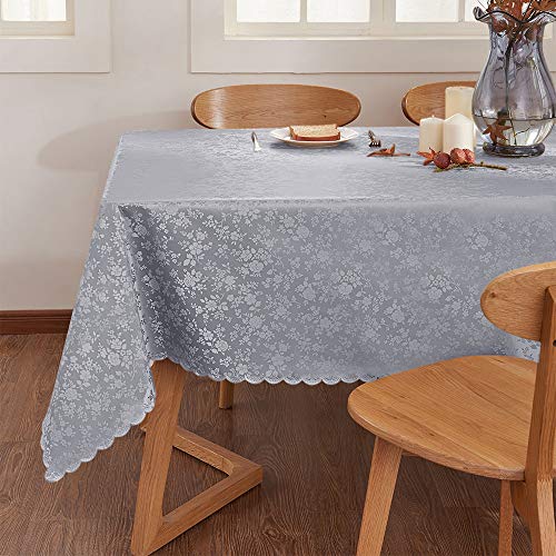 Rectangular Vinyl Tablecloths Easy Care Dinning Table Cover Waterproof