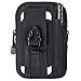 StyleZ Tactical Molle Pouch Compact EDC Utility Gadget Belt Waist Bag with Cell Phone Holster Holder for iPhone 8 Plus (Black)