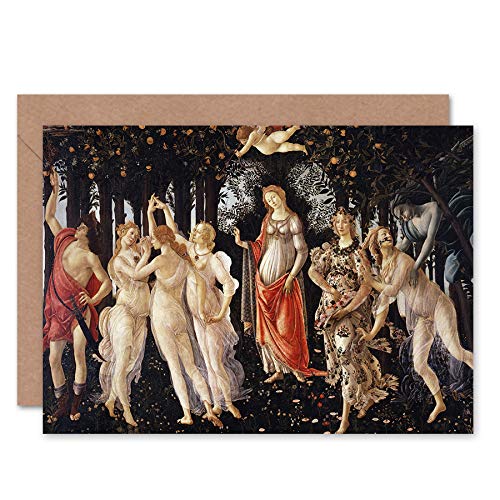 Artery8 Sandro Botticelli La Primavera Fine Art Greeting Card Plus Envelope Blank Inside