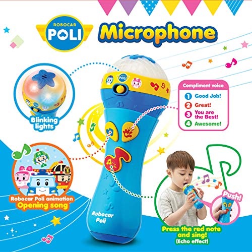 Robocar Poli Microphone Echo Mic for Toddlers, Kids Pretend Play
