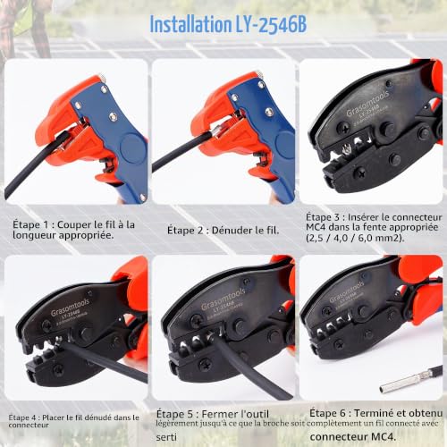 Solar Crimping Pliers for Solar Panel Photovoltaic Cable 2.5/4.0/6.0mm² (Solar Crimping Pliers)