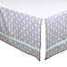 Grey Arrow Tailored Crib Dust Ruffle with Mint Stripe by The Peanut Shell