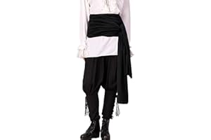 Gamusi Pirate Sash Belt Medieval Renaissance Large Sash Halloween Costume Waist Sash Jack Belt Captain Props