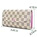 Checkered Wallets for Women Emilie Bifold Wallet Leather Large Purse RFID Blocking with Card Holder Organizer (White)