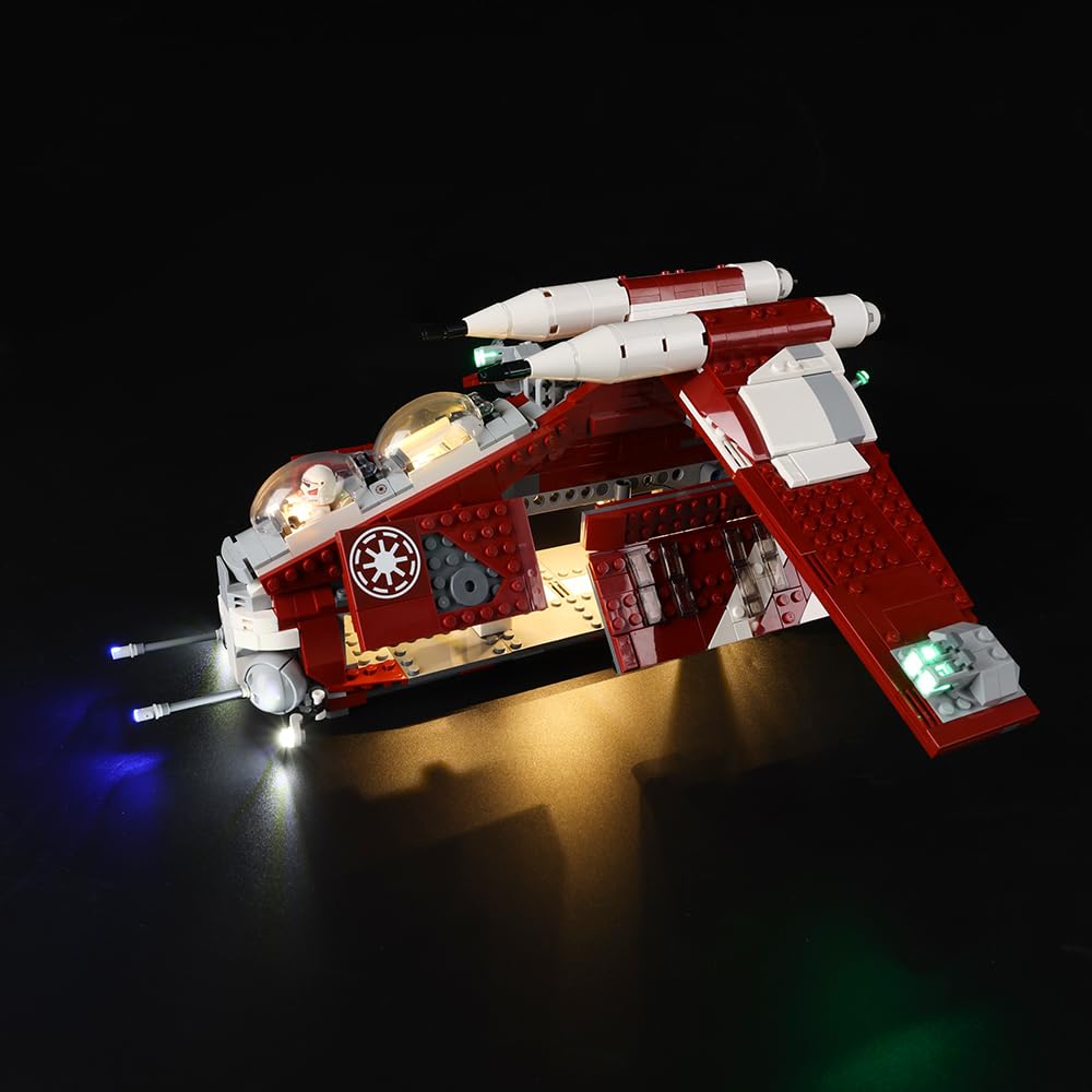 Kyglaring LED Lighting Kit (No Model) - Compatible with Lego-75354 Star Wars The Clone Wars Coruscant Guard Gunship Building Blocks Model Set - Only Leds No Brick Set (Classic Version)