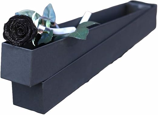 Amazon ダヤモンド黒薔薇プリザーブドフラワー 縦長boxギフト プリザーブドローズ1本入り 誕生日 卒業式 御礼 母の日に プリザーブドフラワー オンライン通販