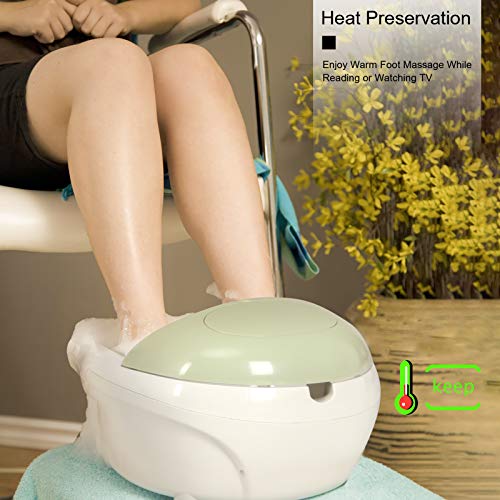 COSTWAY Foot Spa Bath Massager, with Heat Preservation, Bubbles