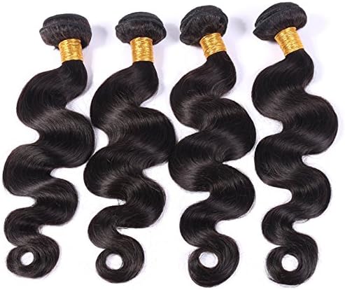 Brazilian Body Wave Hair 1 Bundle 100% Unprocessed 7A Virgin Human Hair Weave Extensions Double Weft Natural Color(100+/-5g)/pc (16")