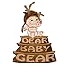 Dear Baby Gear Bears Deluxe Baby Blanket - Reversible, Milestone & Newborn Gifts for Girls and Boys - Plaid,Bears, Moose, Mountains, Woodgrain Faux Quilt - Black Woodgrain- 40